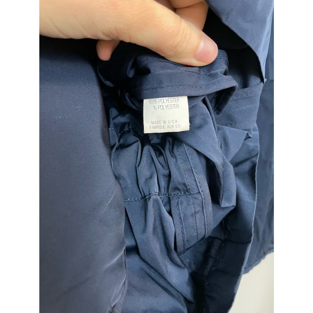 Theory‎ Capsule Elegant Modern Minimalist Classic Tie Waist Navy Top or Jacker M - Picture 6 of 6